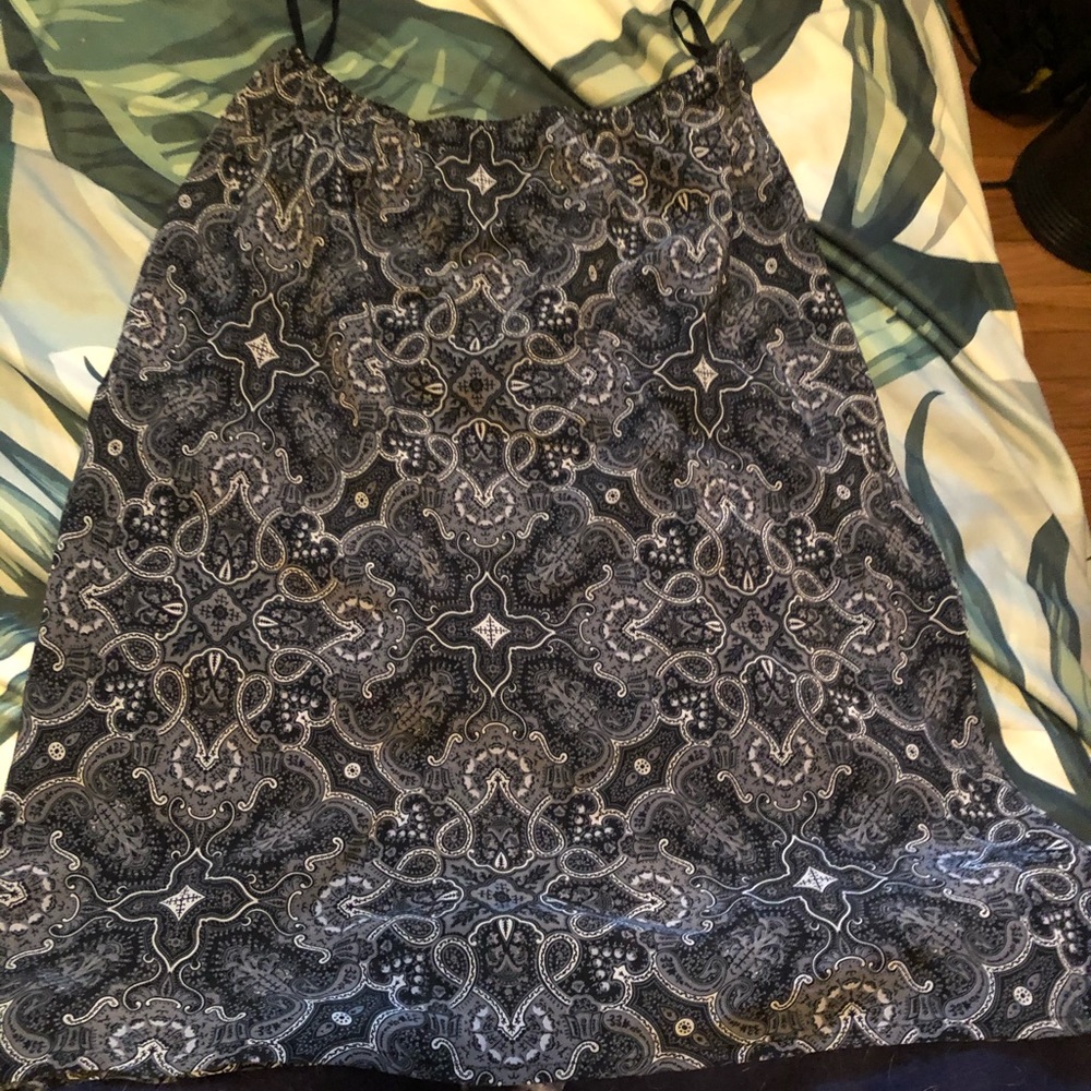 Silk floral skirt